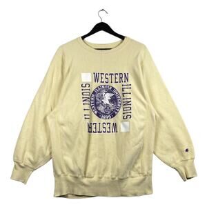 Vintage Champion Reverse Weave Western Illinois University Crewneck XL